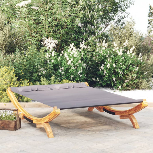 Sun lounger 165x188,5x46 cm bentwood solid anthracite