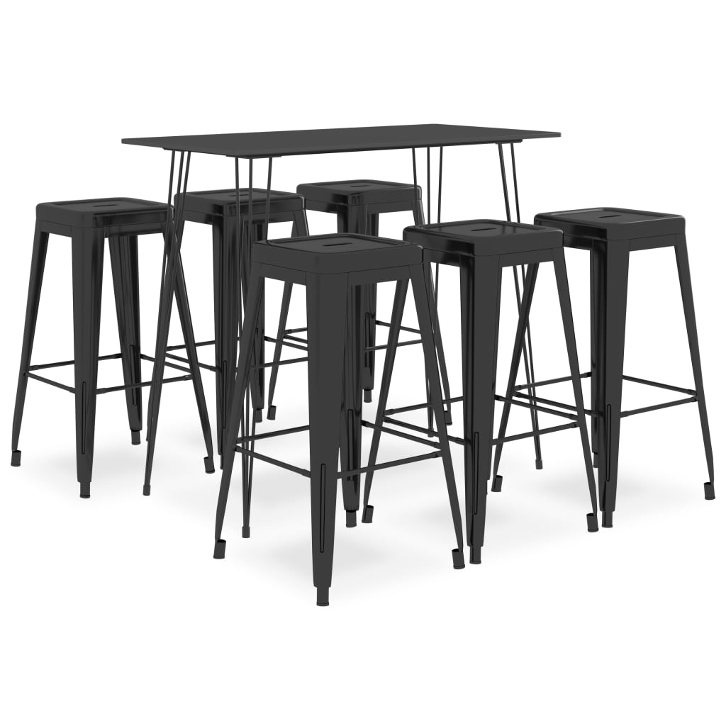 7-tlg. Bar-Set Schwarz