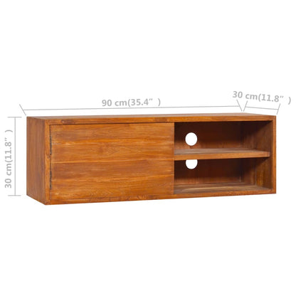 TV-Wandschrank 180x30x30 cm Teak Massivholz