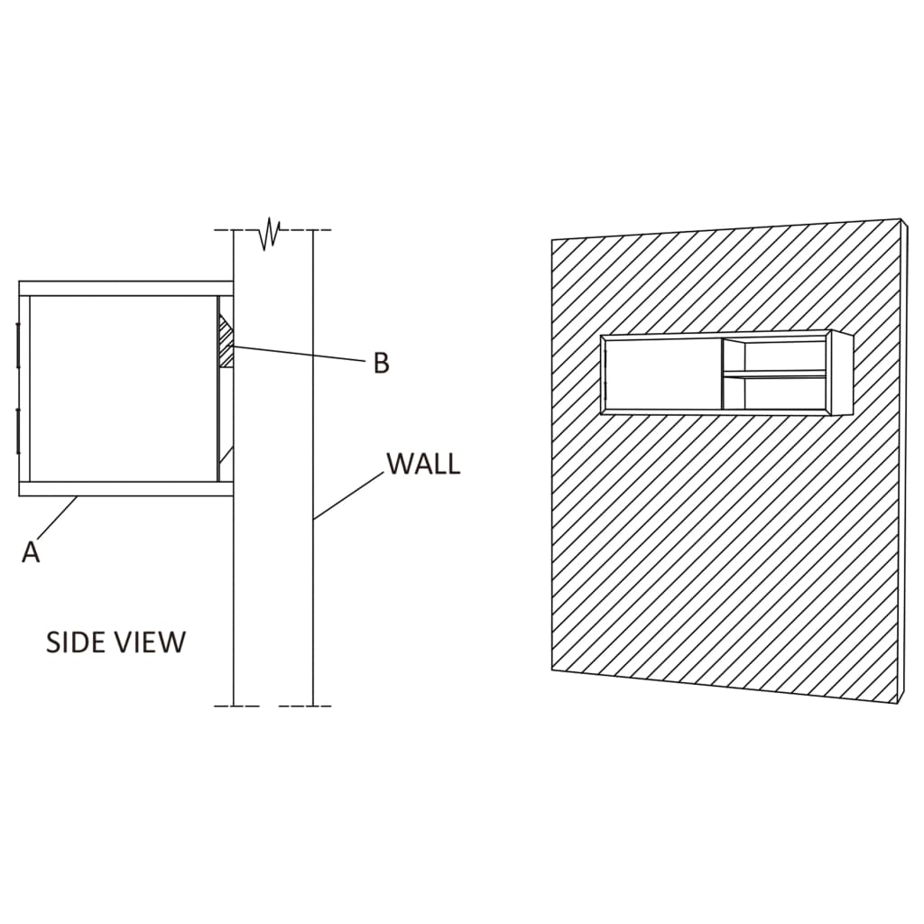 TV-Wandschrank 180x30x30 cm Teak Massivholz