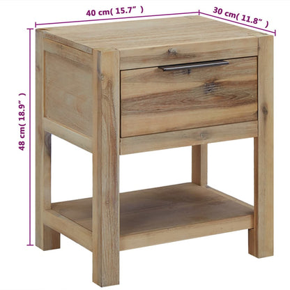 Bedside tables with drawers 2 pcs 40x30x48 cm acacia solid wood