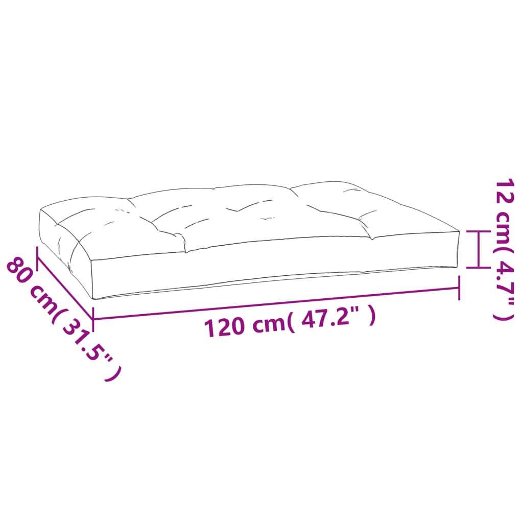 Palettenkissen 5-tlg. Creme Stoff