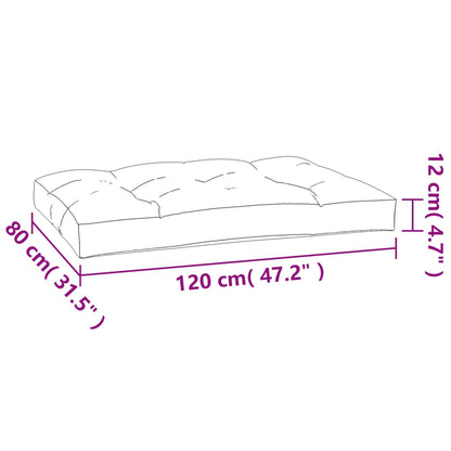 Palettenkissen 5-tlg. Creme Stoff