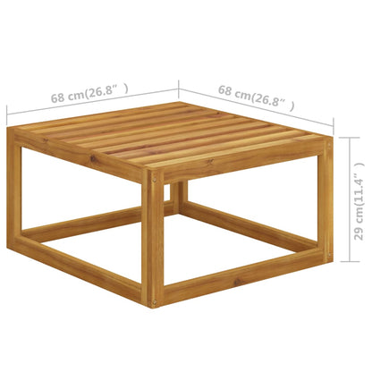 6-tlg. Garten-Lounge-Set mit Auflagen Creme Massivholz Akazie