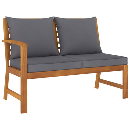 4-piece garden lounge set with cushions made of solid acacia wood