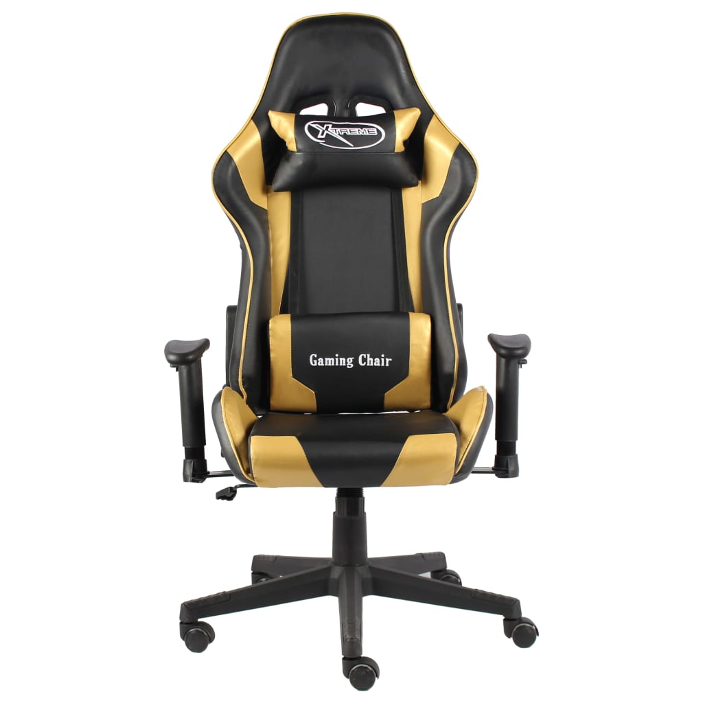 Gaming-Stuhl Drehbar Golden PVC