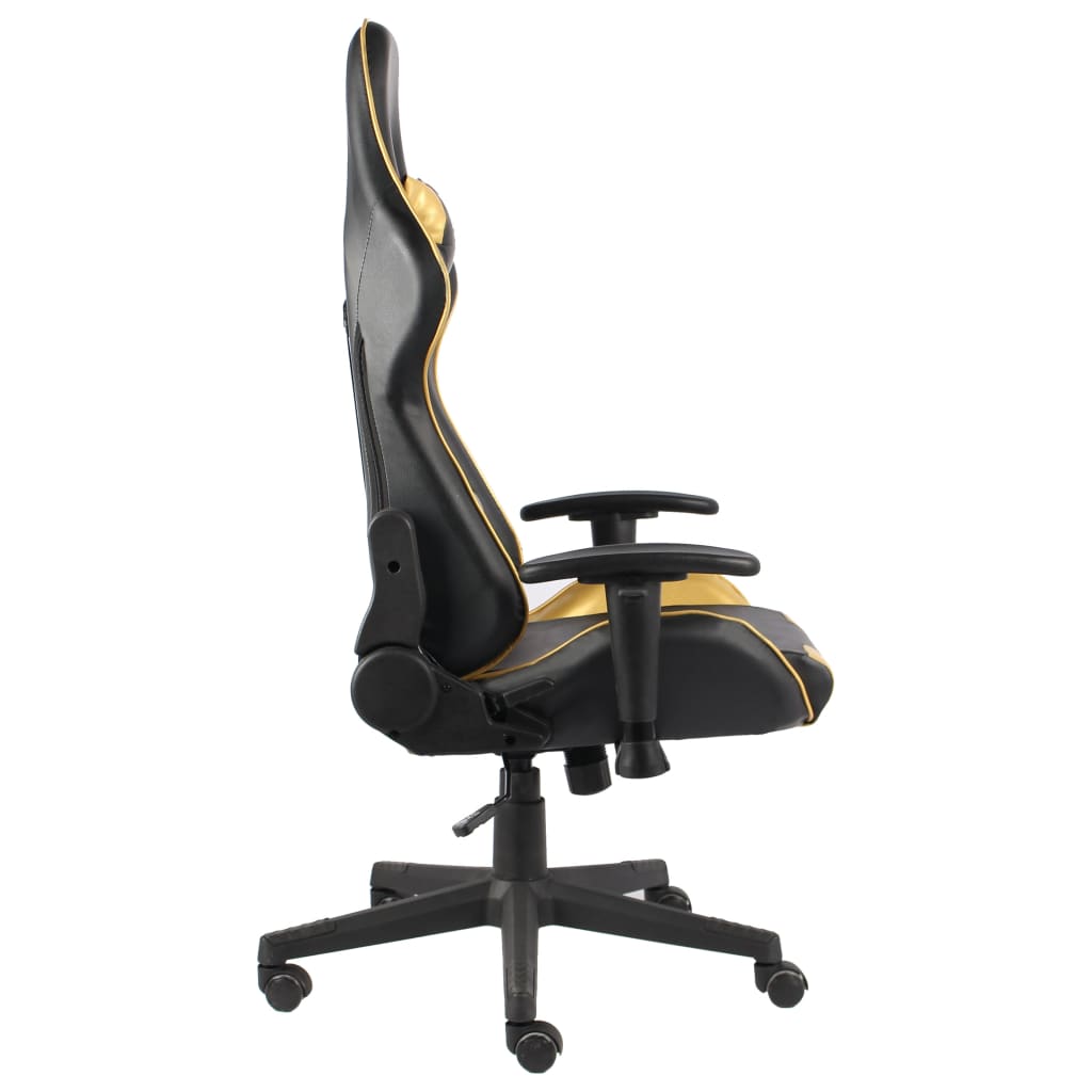 Gaming-Stuhl Drehbar Golden PVC