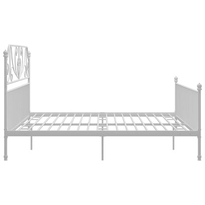 Bettgestell Weiß Metall 200x200 cm