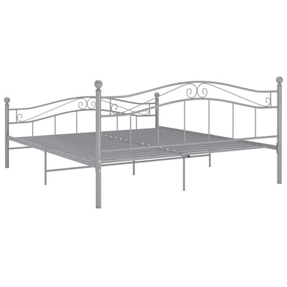 Bett Grau Metall 200x200 cm