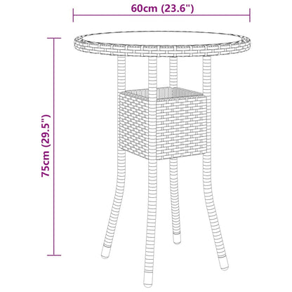 3-tlg. Garten-Essgruppe Poly Rattan Braun