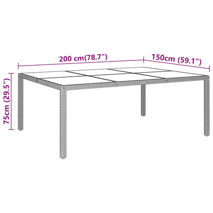 11-tlg. Garten-Essgruppe Poly Rattan Beige