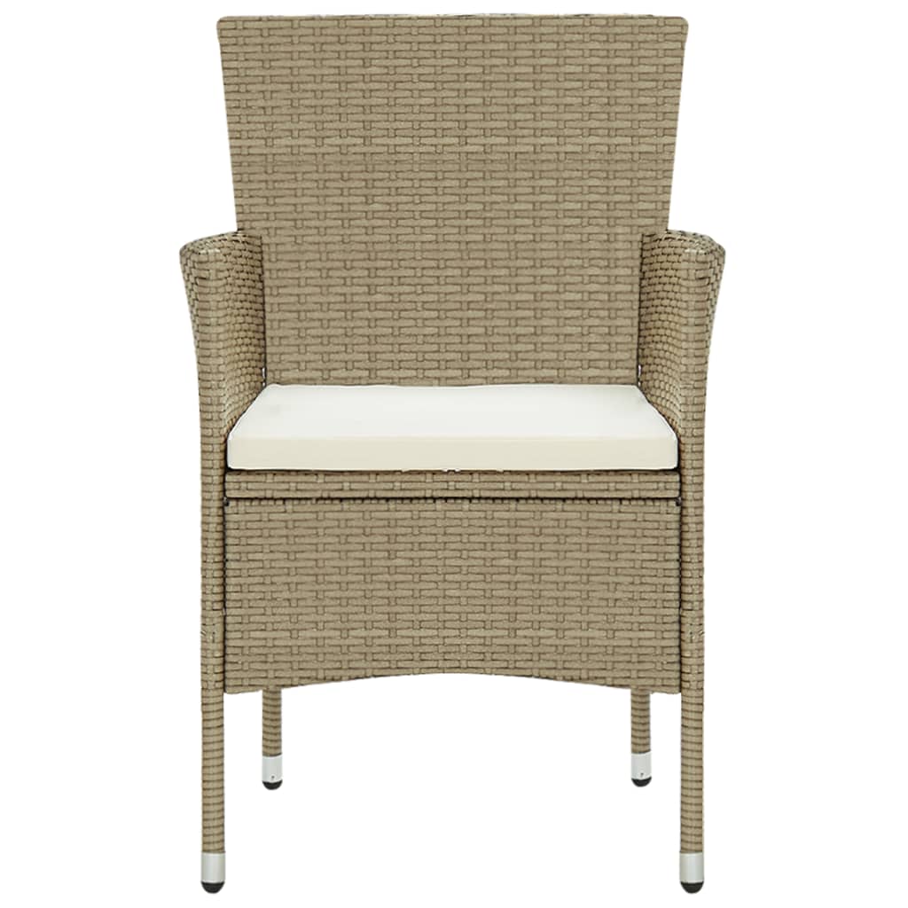 11-tlg. Garten-Essgruppe Poly Rattan Beige