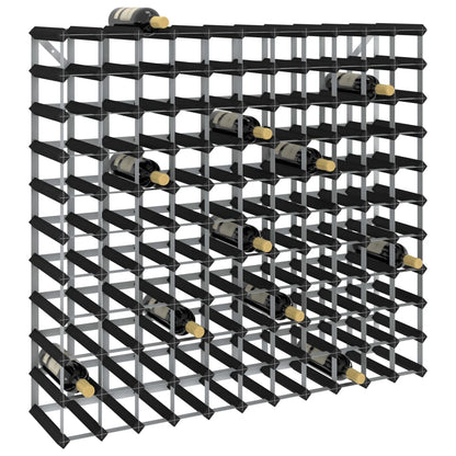 Wine rack for 120 bottles black solid pine