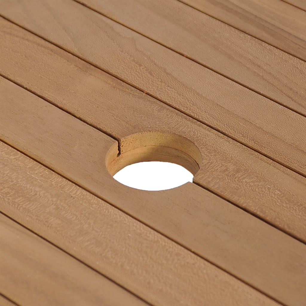 Waschtisch Massivholz Teak mit Waschbecken Marmor Creme