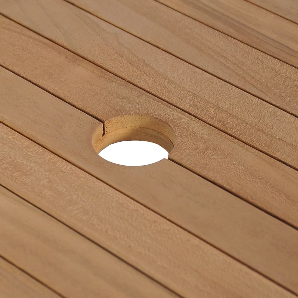 Waschtisch Massivholz Teak mit Waschbecken Marmor Creme