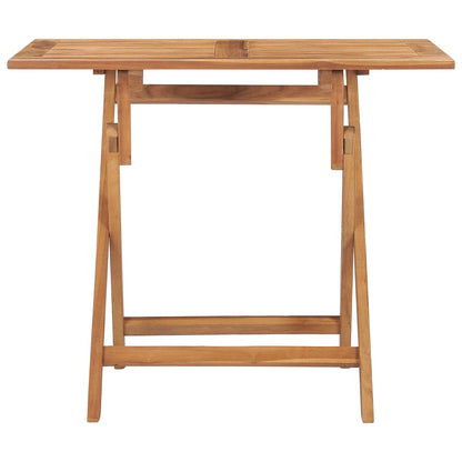 Klappbarer Garten-Esstisch 90x60x75 cm Massivholz Teak