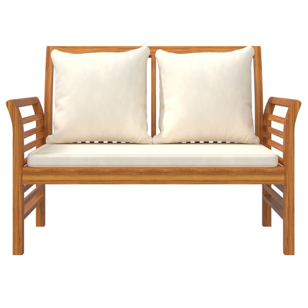 4-piece garden lounge set with cushions solid acacia wood