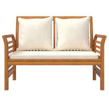 4-piece garden lounge set with cushions solid acacia wood