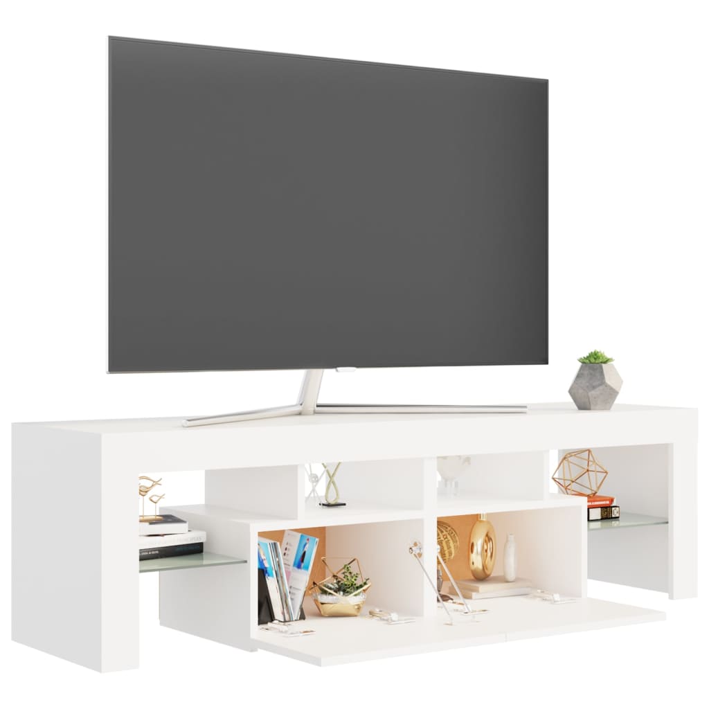 TV-Schrank mit LED-Beleuchtung Weiß 140x36,5x40 cm