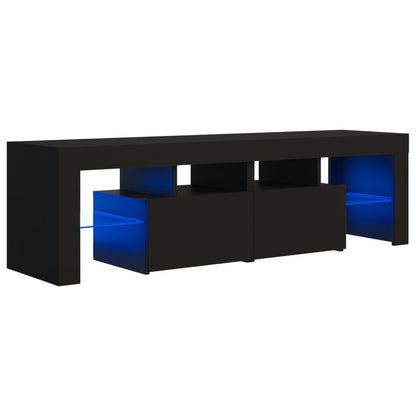 TV-Schrank mit LED-Beleuchtung Schwarz 140x36,5x40 cm