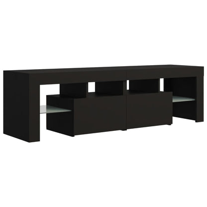 TV-Schrank mit LED-Beleuchtung Schwarz 140x36,5x40 cm