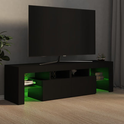 TV-Schrank mit LED-Beleuchtung Schwarz 140x36,5x40 cm