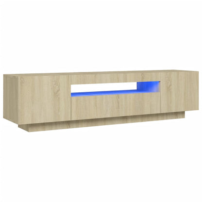 TV-Schrank mit LED-Leuchten Sonoma-Eiche 160x35x40 cm