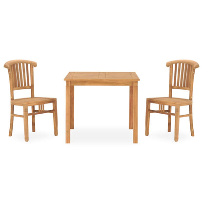 3-piece garden dining set solid teak