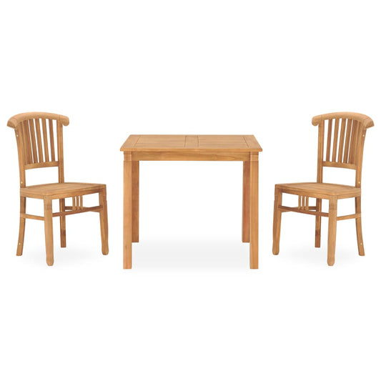 3-piece garden dining set solid teak