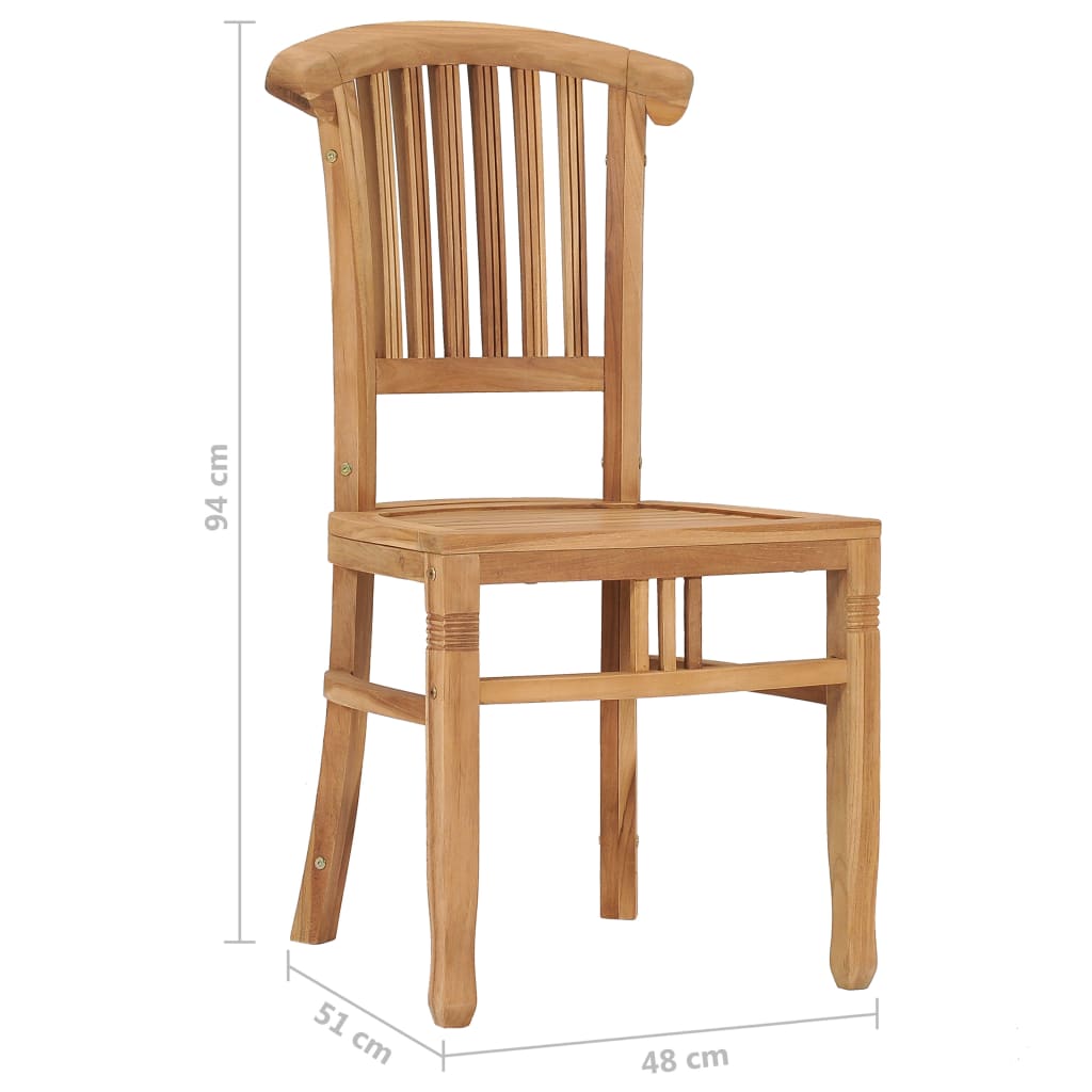 3-piece garden dining set solid teak