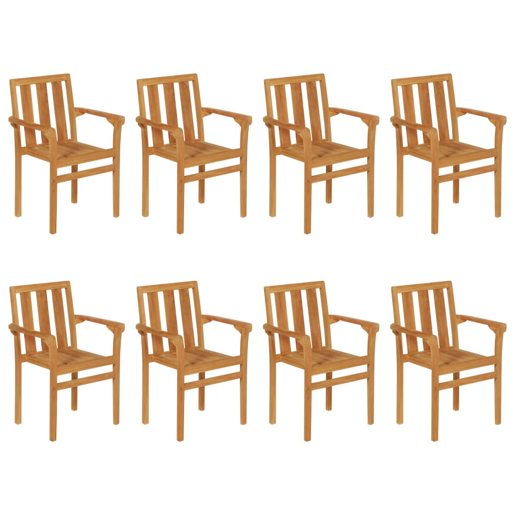 9-piece garden dining set made of solid teak wood