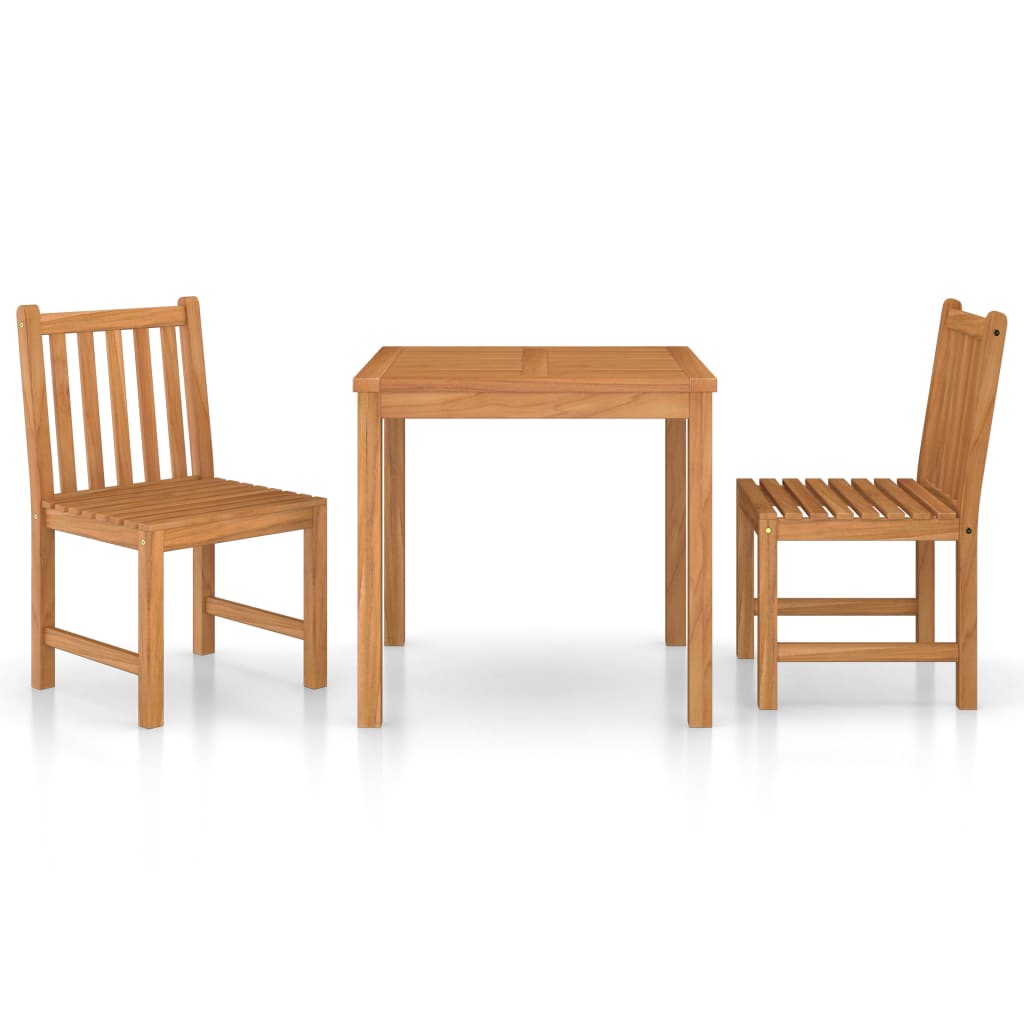 3-piece garden dining set solid teak