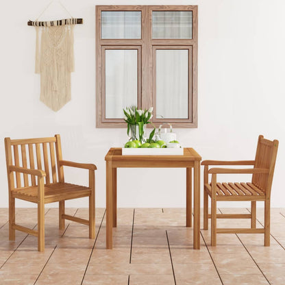 3-piece garden dining set solid teak