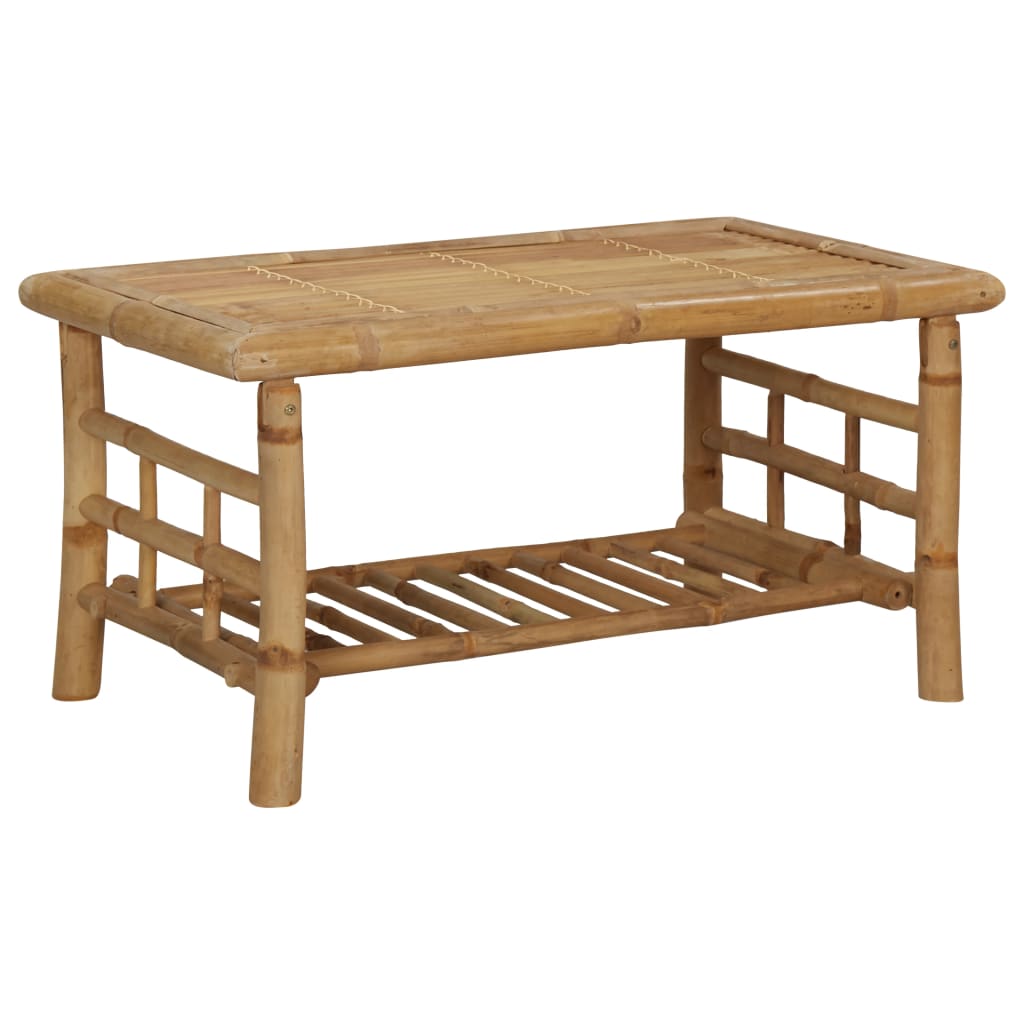 4-piece garden lounge set with bamboo cushions