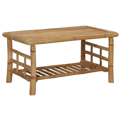 4-piece garden lounge set with bamboo cushions