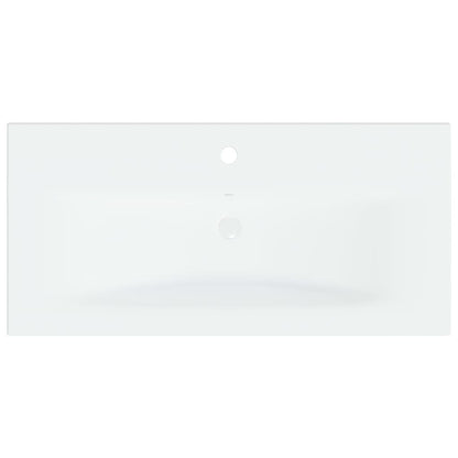 Built-in washbasin with tap 81x39x18 cm ceramic white