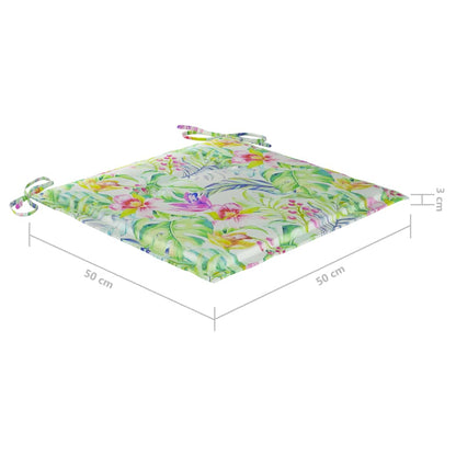 Garten-Essstühle mit Kissen 3 Stk. Massivholz Akazie