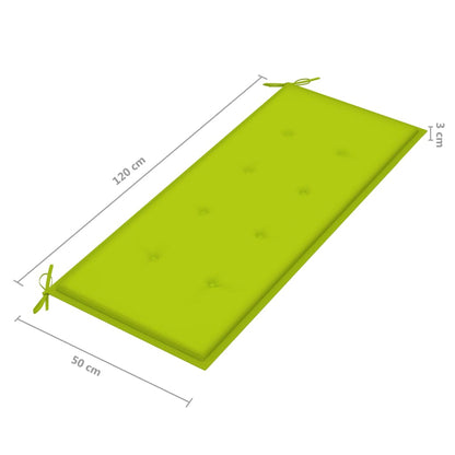 2-Sitzer-Gartenbank mit Auflage 120 cm Grau Eukalyptusholz