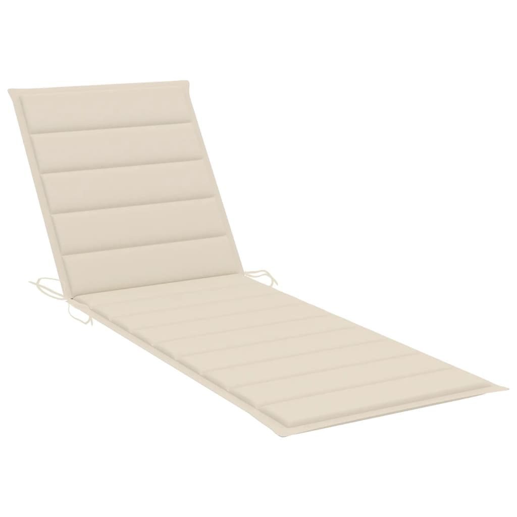 2-person sun lounger with cushions made of solid acacia wood