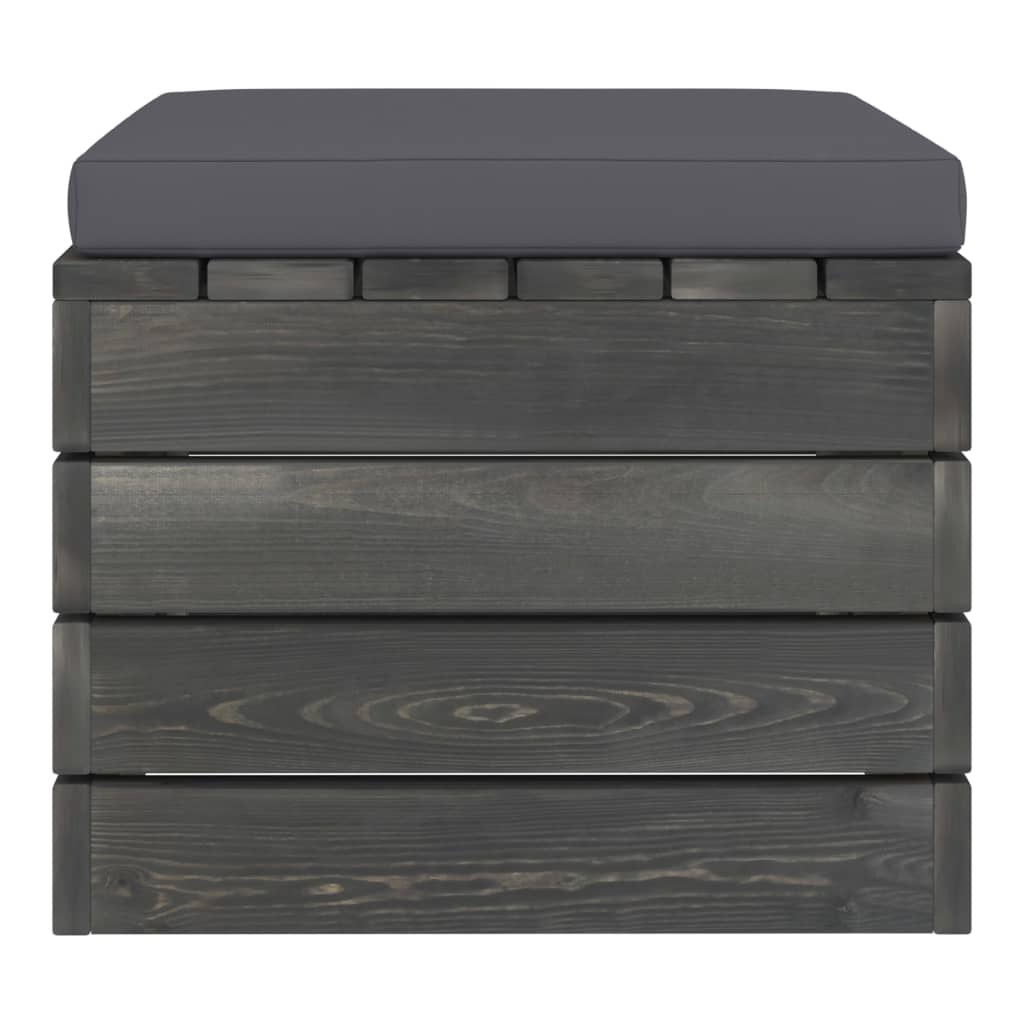 2 kom. Vrtna garnitura od paleta s jastucima od borovine