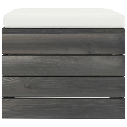 2 kom. Vrtna garnitura od paleta s jastucima od borovine