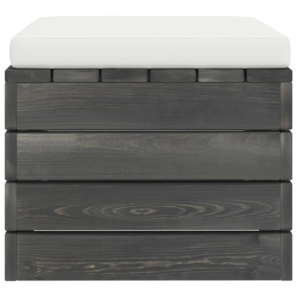 2 kom. Vrtna garnitura od paleta s jastucima od borovine