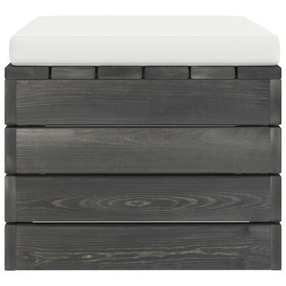 2 kom. Vrtna garnitura od paleta s jastucima od borovine