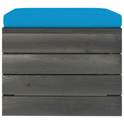 2-tlg. Garten-Sofagarnitur aus Paletten mit Kissen Kiefernholz