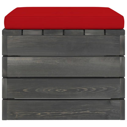 2-tlg. Garten-Sofagarnitur aus Paletten mit Kissen Kiefernholz