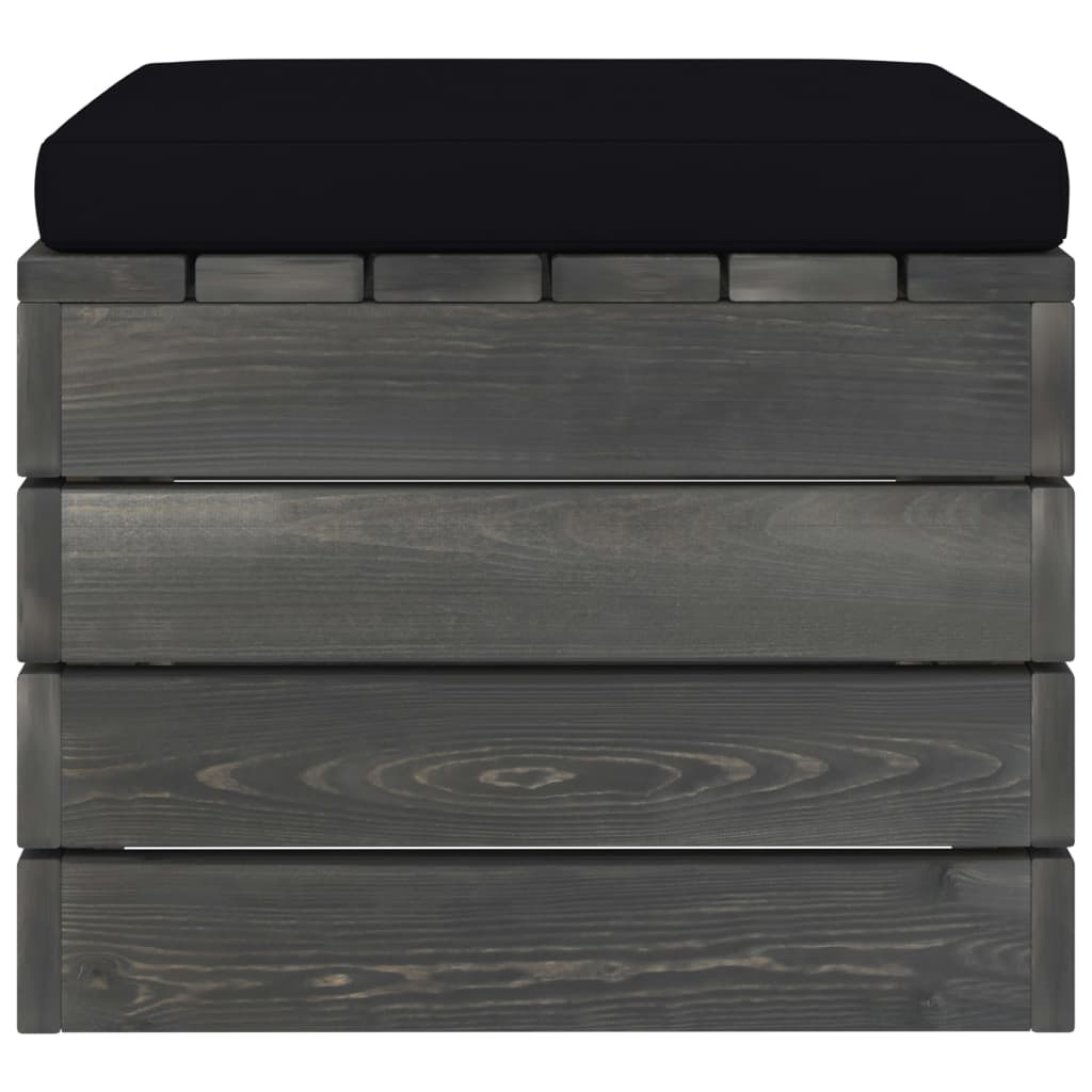 2-tlg. Garten-Sofagarnitur aus Paletten mit Kissen Kiefernholz