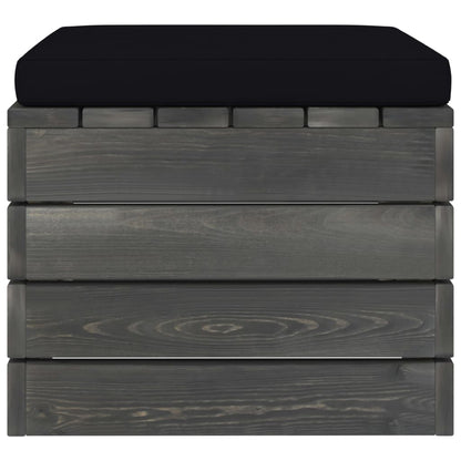 2-tlg. Garten-Sofagarnitur aus Paletten mit Kissen Kiefernholz