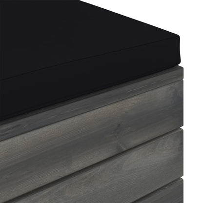 2-tlg. Garten-Sofagarnitur aus Paletten mit Kissen Kiefernholz