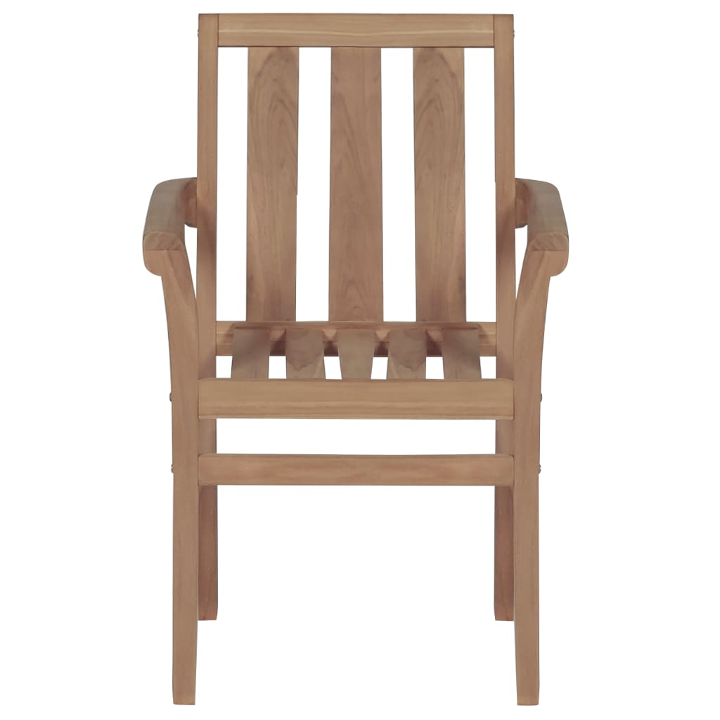 Garden chairs 2 pcs with taupe cushions teak solid wood