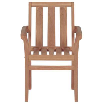 Garden chairs 2 pcs with taupe cushions teak solid wood